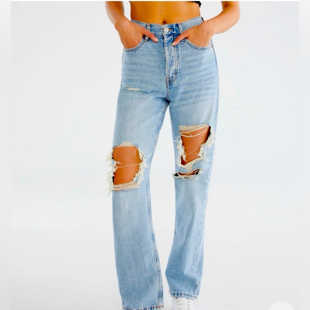 Aeropostale 90s Baggy Non-Stretch High Rise Jeans, Size 0 regular, NWT
